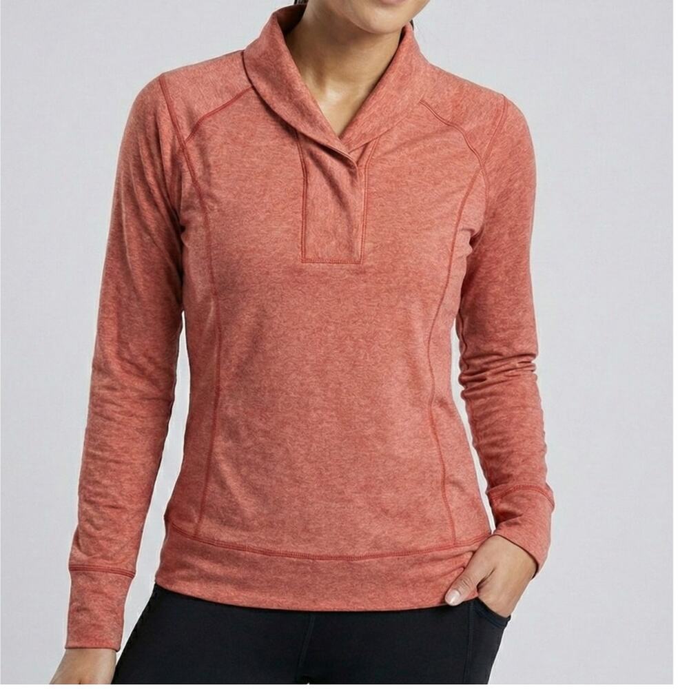 Cutter & Buck Womens XS Pink Quarter Zip Pullover Pockets Polyester Blend